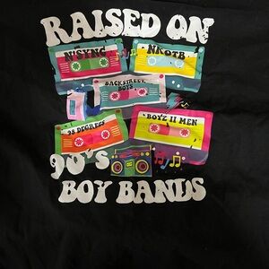 Black 90's Boy Bands Graphic Tee
